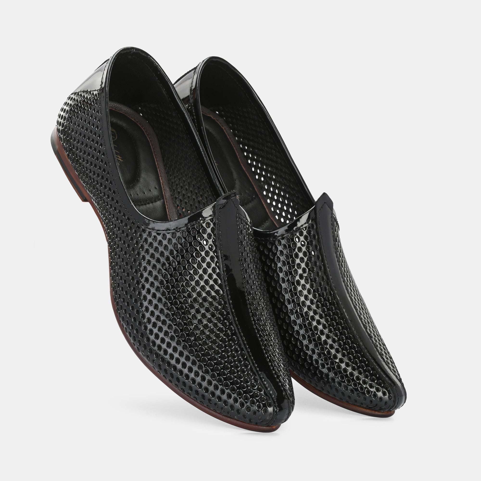 Patent Black Malaga Jooti by Lafattio