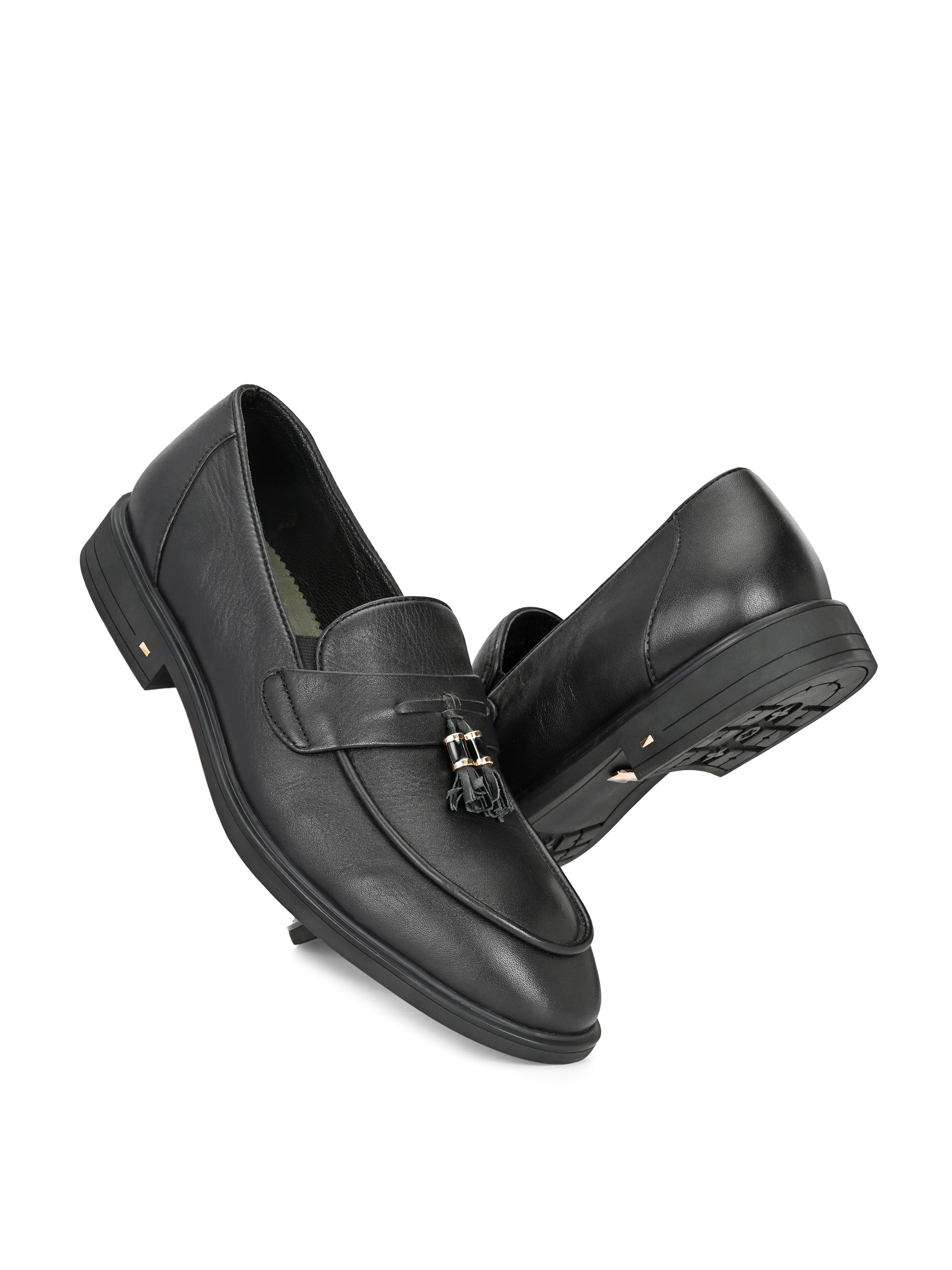 Black Tassel Loafers by Lafattio