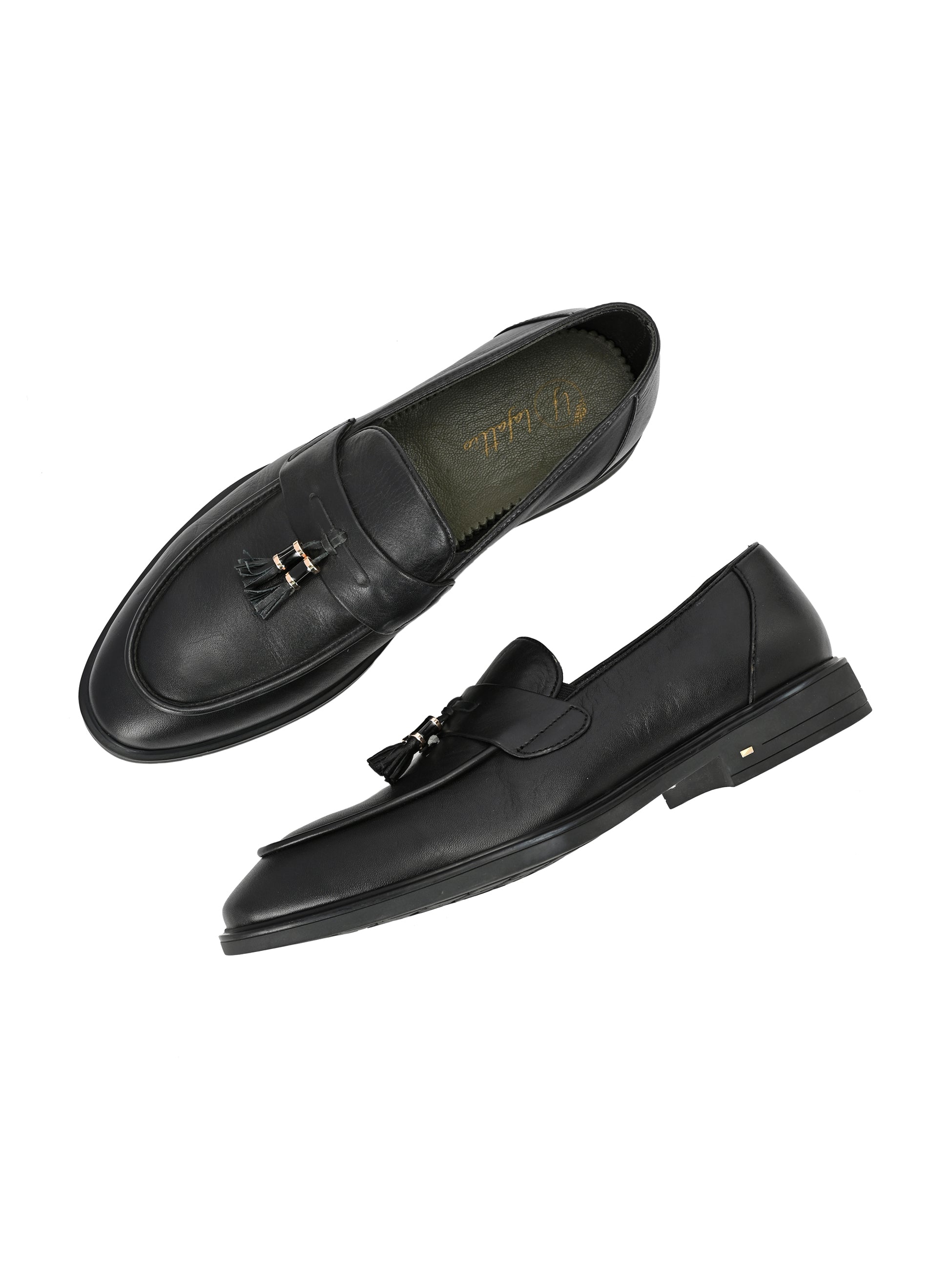 Black Tassel Loafers by Lafattio