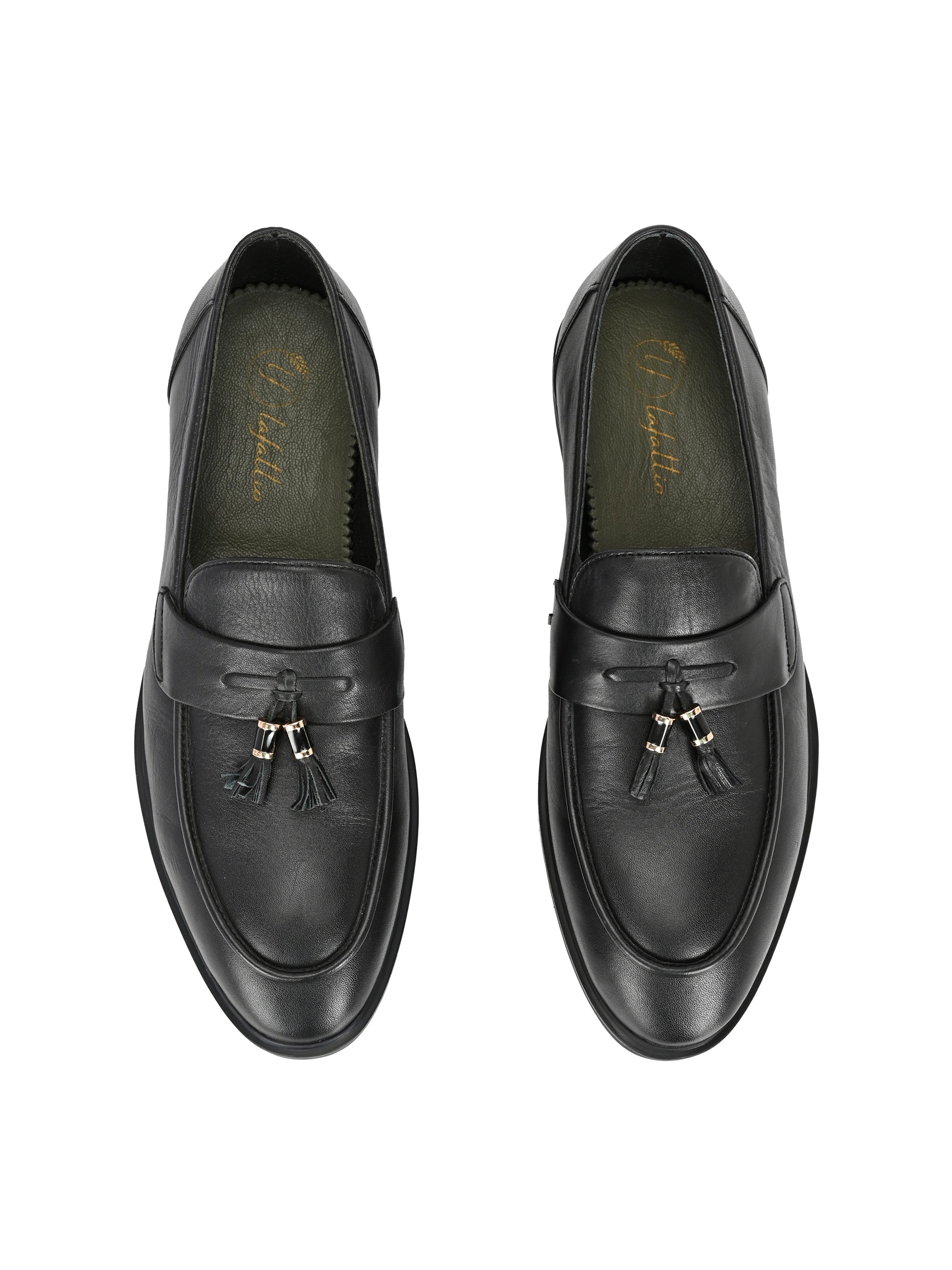 Black Tassel Loafers by Lafattio