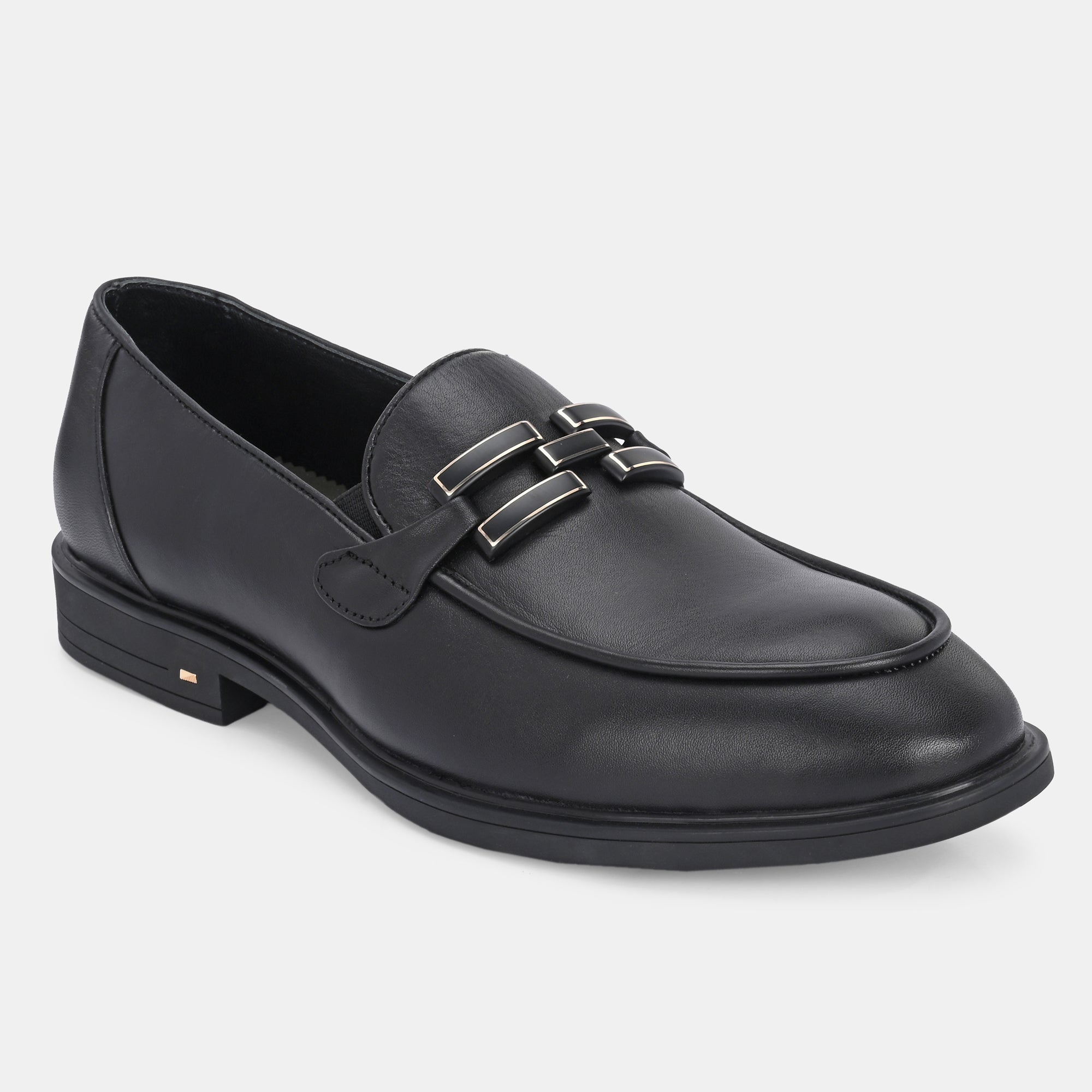 Black Buckled Loafers by Lafattio