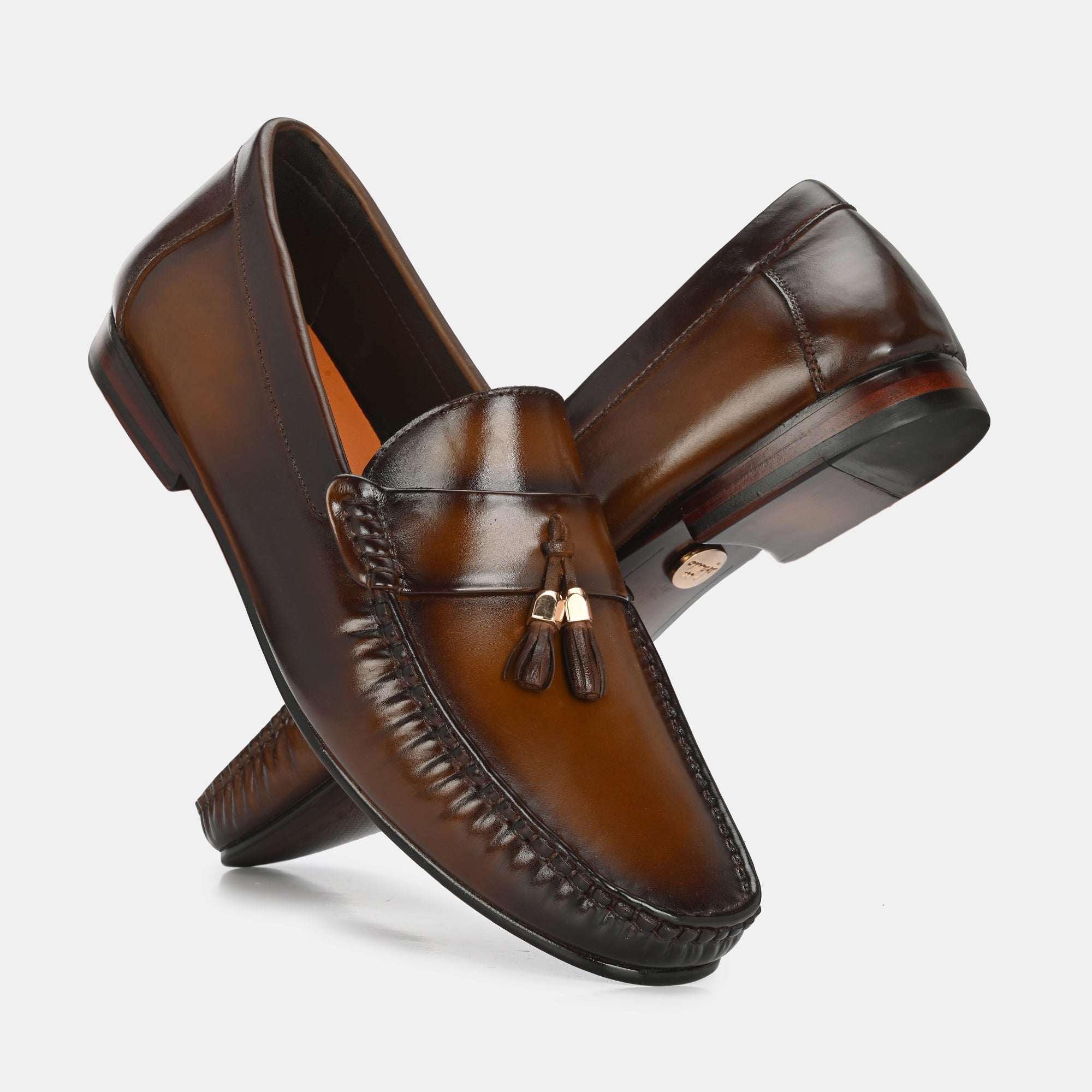 Tan Tassel Loafers By Lafattio