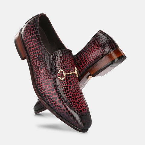 Colour Blocked Buckled Moccasins by Lafattio