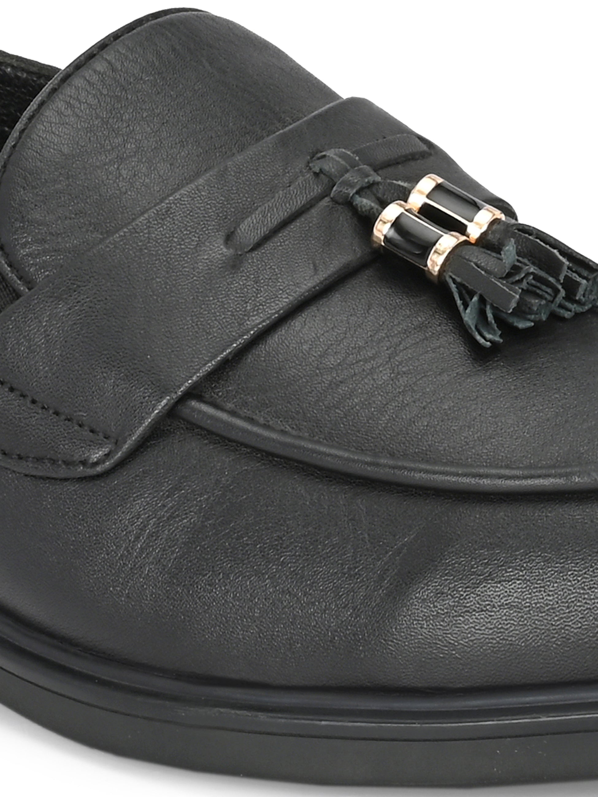 Black Tassel Loafers by Lafattio