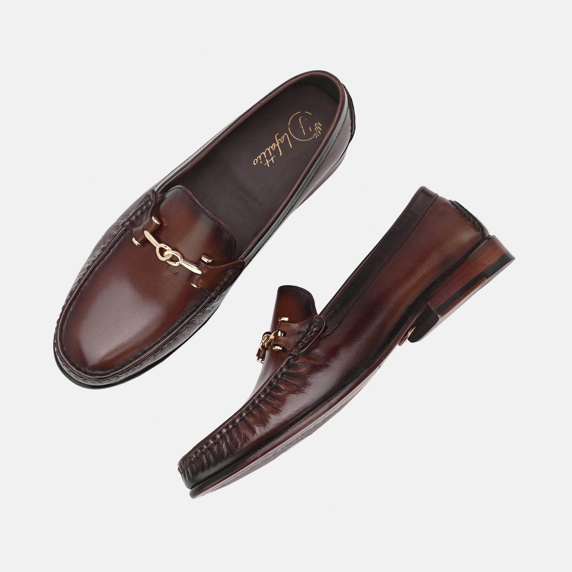 Brown Buckled Loafers by Lafattio