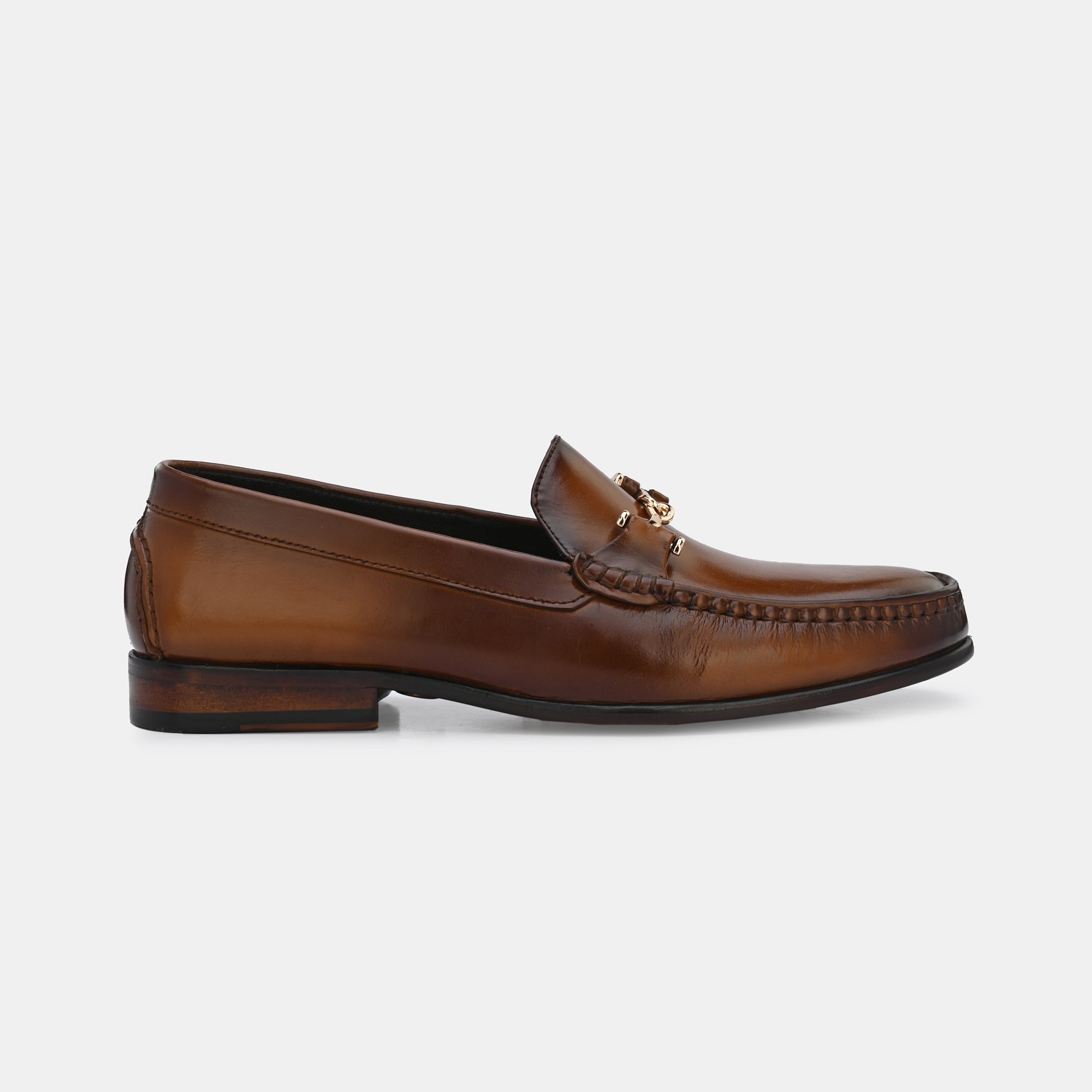 Tan Buckled Loafers by Lafattio