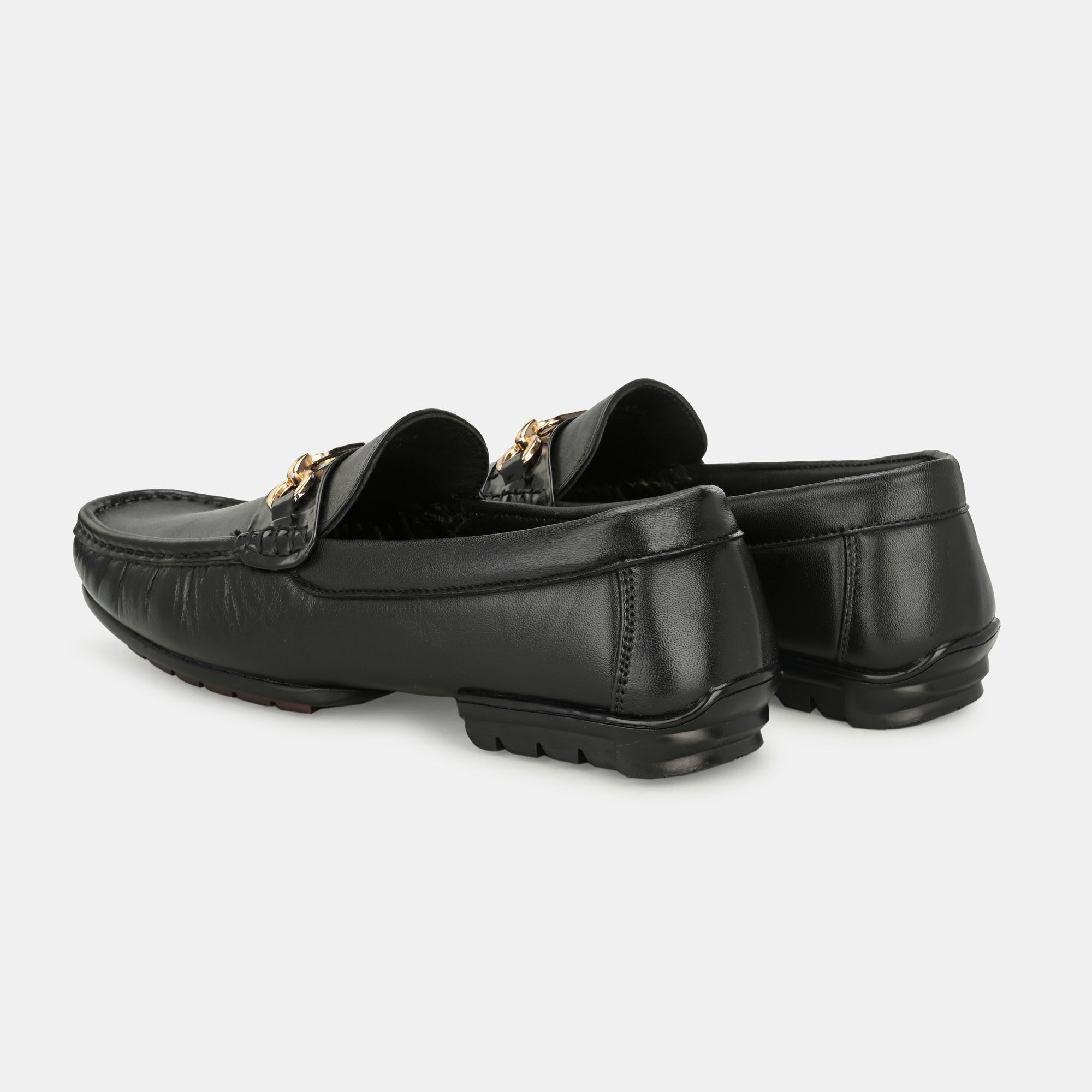 Black Buckled Loafers by Lafattio