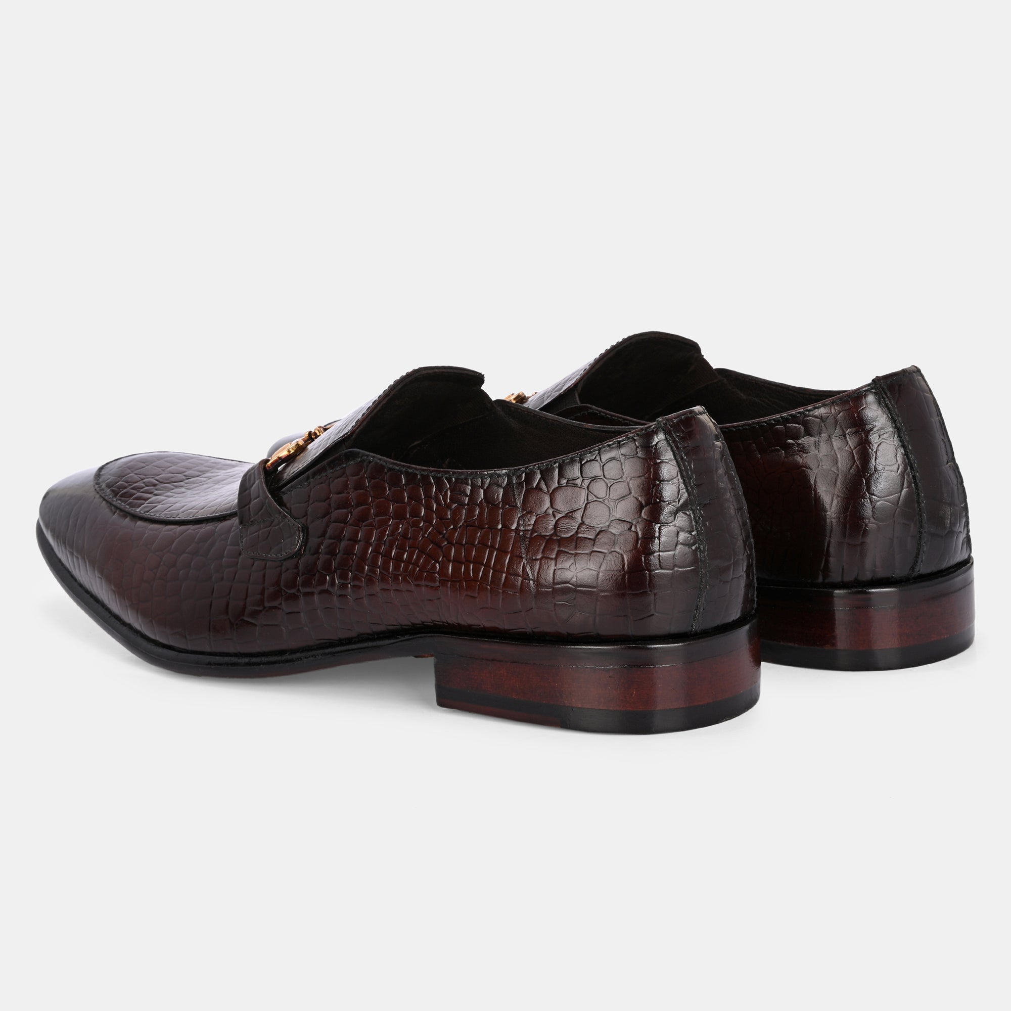 Brown Buckled Loafers by Lafattio