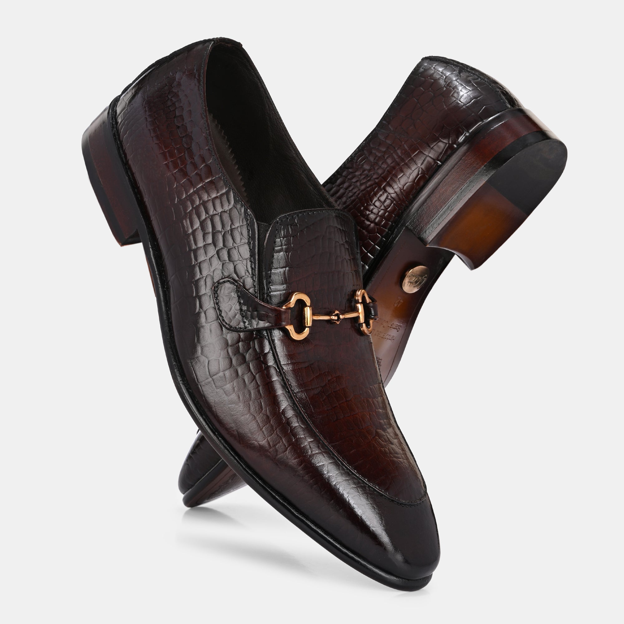 Brown Buckled Loafers by Lafattio