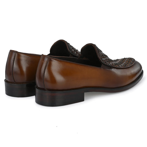 Tan Penny Loafers by Lafattio